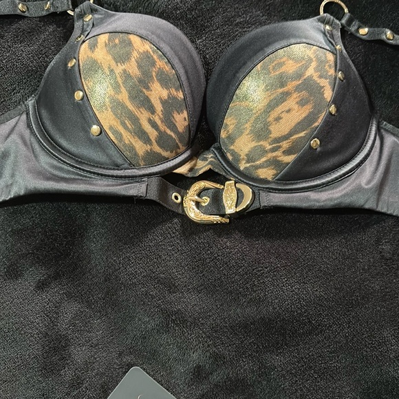 Honey Birdette Briony Bra (34C) NWOT Panty (M) NWT Leopard Print - Picture 13 of 16
